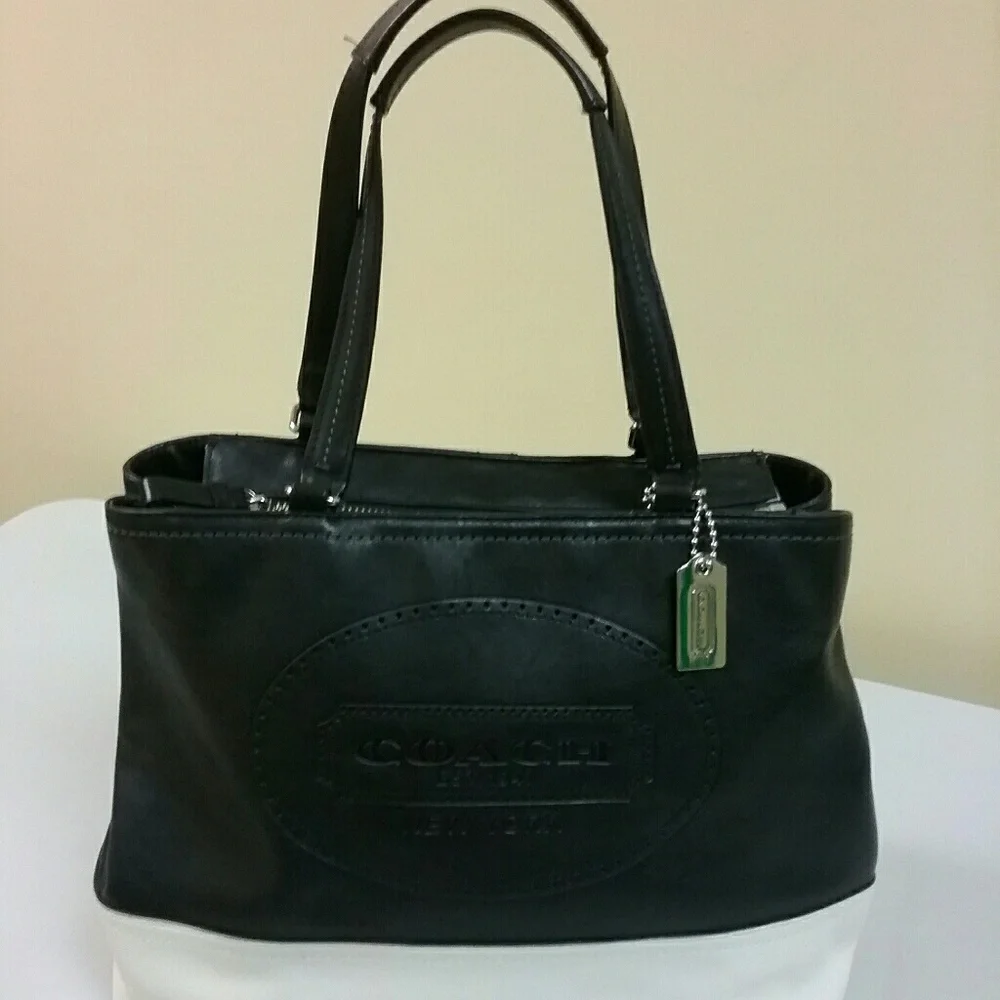 Coach 2 tone tote - Picture 1 of 4